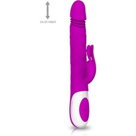 Double Rabbit Pleasures Vibrator Pretty Love Adrian Pink 16.1 Cm