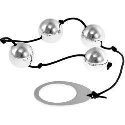 Seven Creations Heavy Metal Anal Beads with 4 Beads
