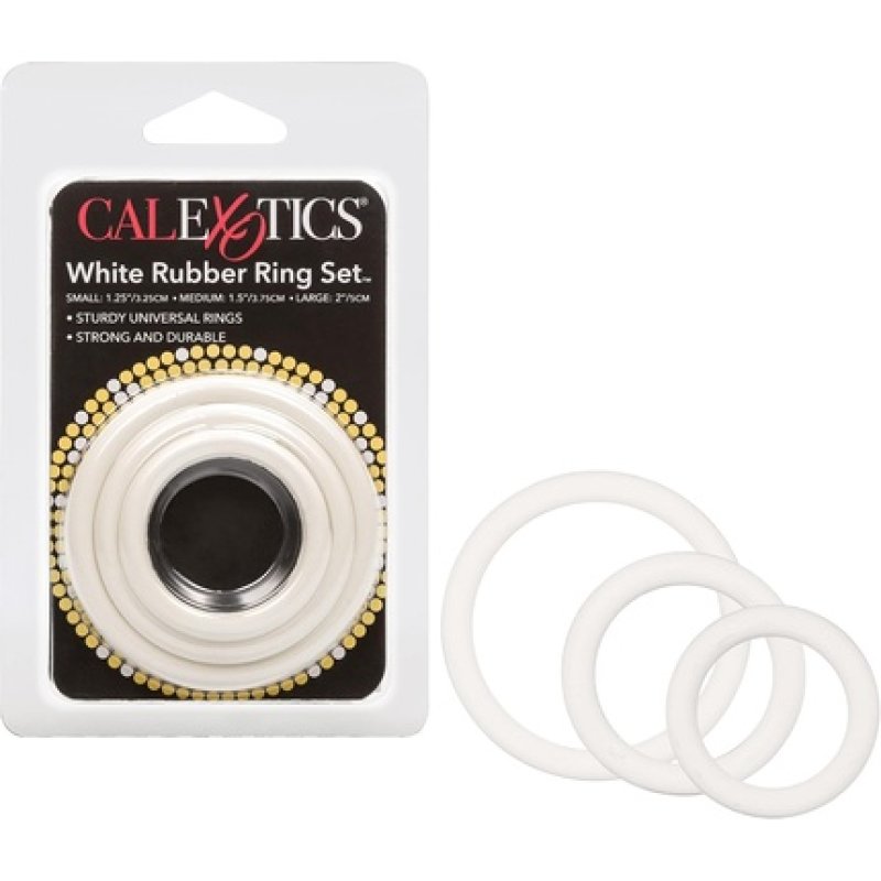 Rubber Ring White 3-Piece Set Penis Ring