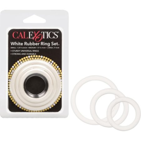 Rubber Ring White 3-Piece Set Penis Ring