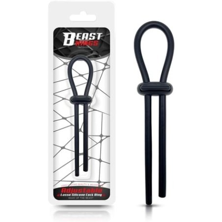 Adjustable Solid Black Silicone Penis Ring