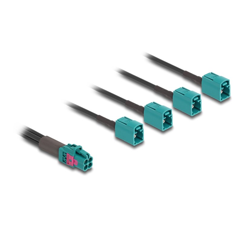 DELOCK Kabel Mini FAKRA Z Buchse quad zu 4 x FAKRA Z Buchse A-Typ