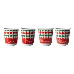 Set 4 Biccherini Tricolore