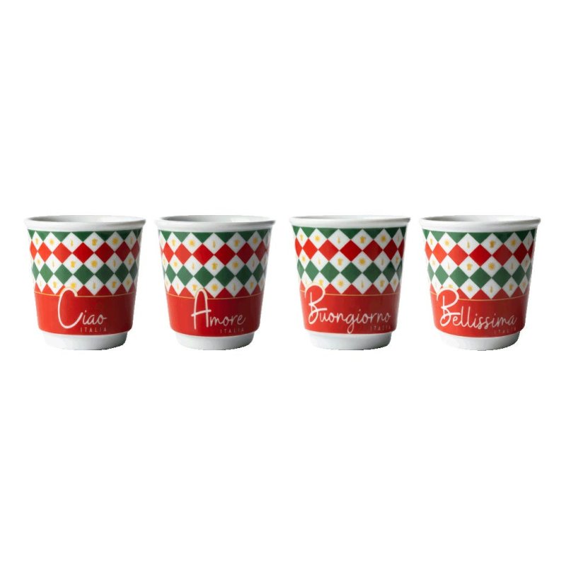 Set 4 Biccherini Tricolore