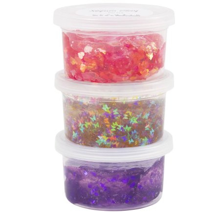 Creativ Company - Sequin Clay, purple/pink harmony, 3x60 g/ 1 pack (787480)