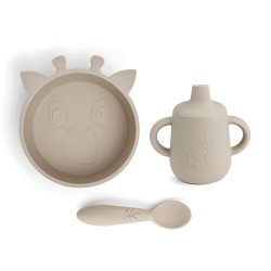 Nuuroo - Elias silicone dinner set 3-pack - Cobblestone
