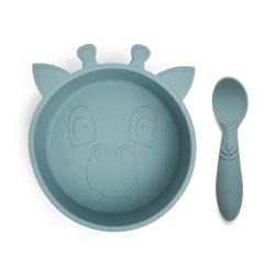 Nuuroo - Elia silicone dinner set 2-pack - Lead