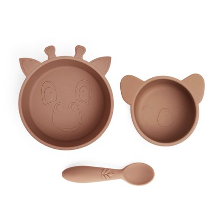 Nuuroo - Eddy silicone dinner set 3-pack - Chocolate malt