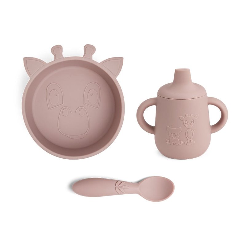 Nuuroo - Elias silicone dinner set 3-pack - Woodrose