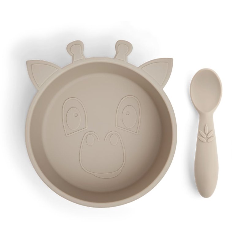 Nuuroo - Elia silicone dinner set 2-pack - Cobblestone