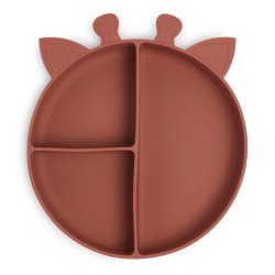 Nuuroo - Orla silicone divided plate - Mahogany