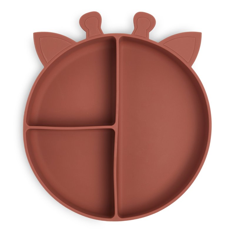 Nuuroo - Orla silicone divided plate - Mahogany
