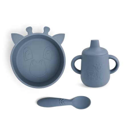 Nuuroo - Elias silicone dinner set 3-pack - Bering Sea