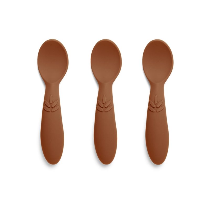 Nuuroo - Ella silicone spoon 3-pack - Caramel Café
