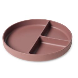 Nuuroo - Mingo divided silicone plate - Mahogany