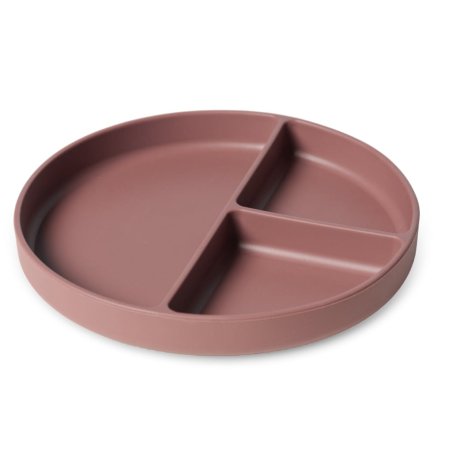 Nuuroo - Mingo divided silicone plate - Mahogany