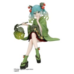 Hatsune Miku Noodle Stopper PVC Figure Flower Fairy Winter Cherry Green Color Ver. 15 cm