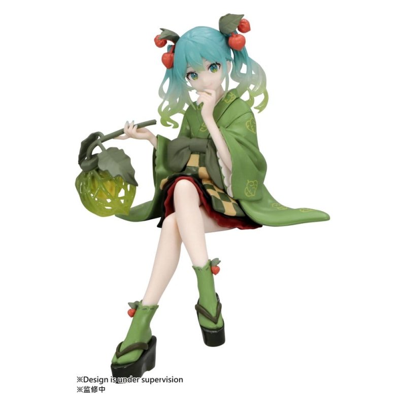 Hatsune Miku Noodle Stopper PVC Figure Flower Fairy Winter Cherry Green Color Ver. 15 cm