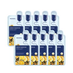 Mediheal - Dermaplus Green Tangerine Mask - Green - 10 pcs.