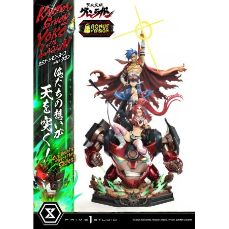 Gurren Lagann statuette Ultimate Premium Masterline Series 1/4 Kamina, Simon & Yoko with Lagann Deluxe Bonus Version 97