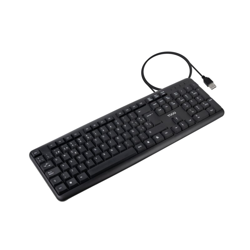 TooQ TQK-2002-B clavier Universel USB Noir