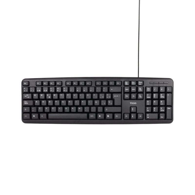 TECLADO TOOQ TQK-2002-B USB 104 TECLAS NEGRO
