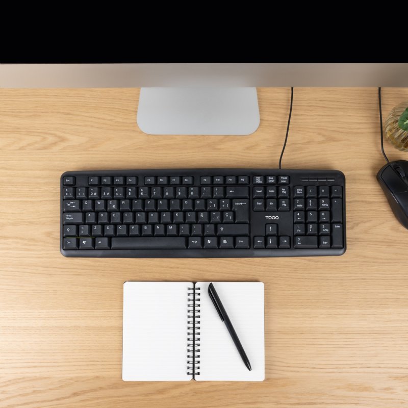 TooQ TQK-2002-B keyboard Universal USB Black