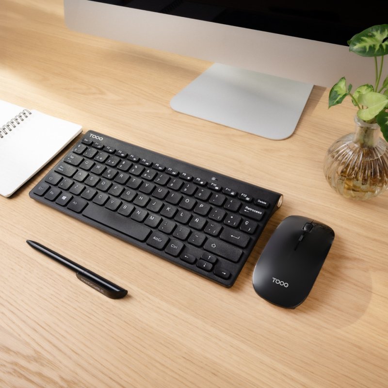 TooQ TQKMW-3101-B keyboard Mouse included Universal RF Wireless Black
