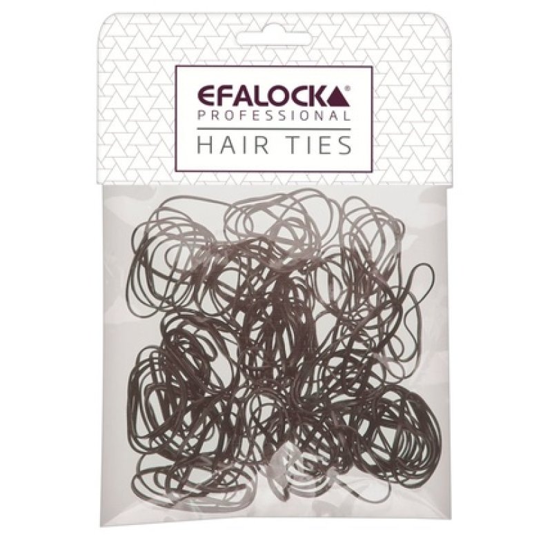 Efalock Rasta Hair Bands Small Brown 100 Pieces - Pack of 100