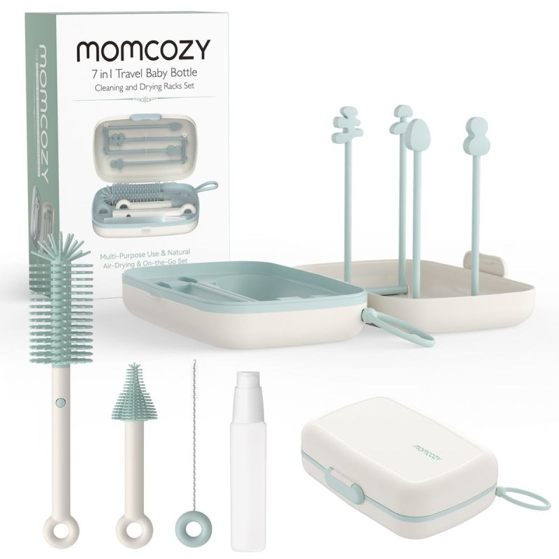 MomCozy 7-in-1 Portable Bottle Cleaning Brush Set - Hygiene