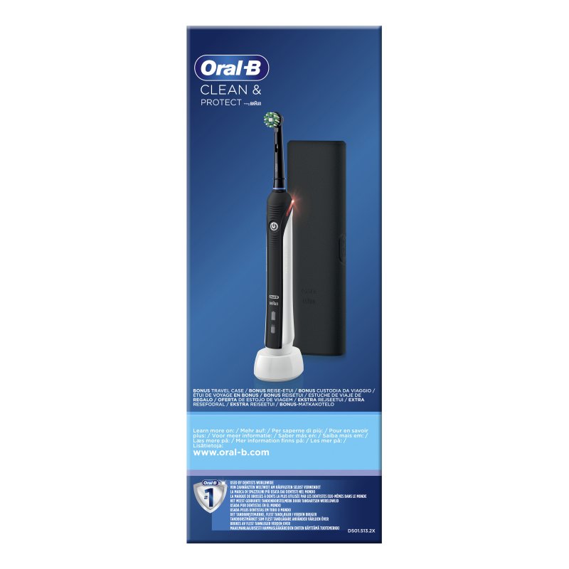 Oral-B Clean & Protect Adulte Brosse à dents rotative Noir
