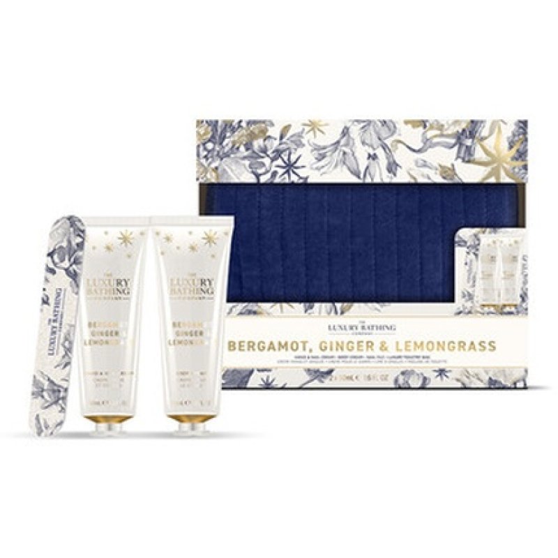The Luxury Bathing Company Gift Set of Body Care with Bergamot, Ginger & Lemongrass