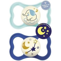 MAM Air Night 217SB Silicone Pacifier Light Blue/Blue 2 Pieces