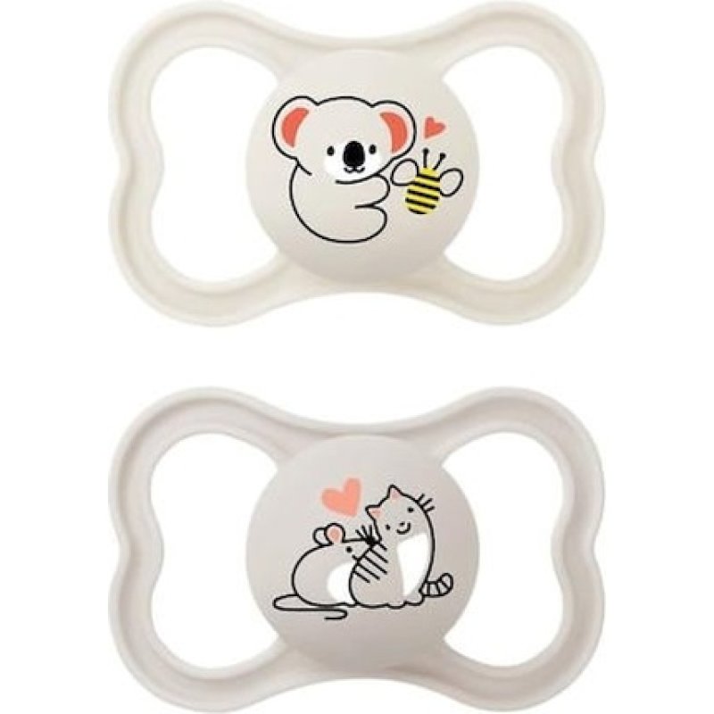 Mam Supreme Silicone Pacifier 6-16 Months Better Together Cream 2 Pack