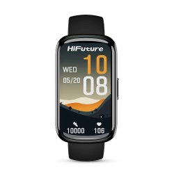 HiFuture EVO2 Smartwatch with 1.47 Inch IPS Display Heart Rate Monitoring IP68 Waterproof - Black