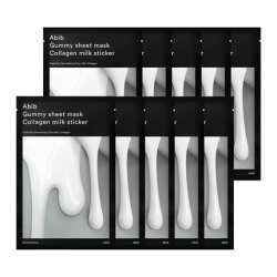 Abib Gum Sheet Mask Collagen Milk Sticker 1 Box 27ml X 10 Pieces
