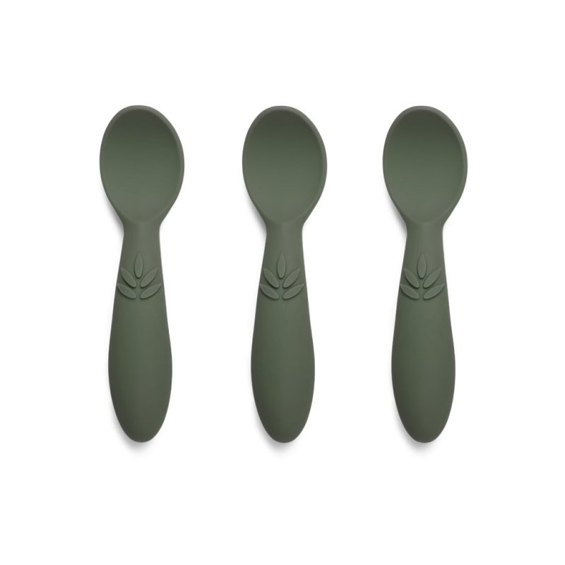 Nuuroo - Ella silicone spoon 3-pack - Dusty green