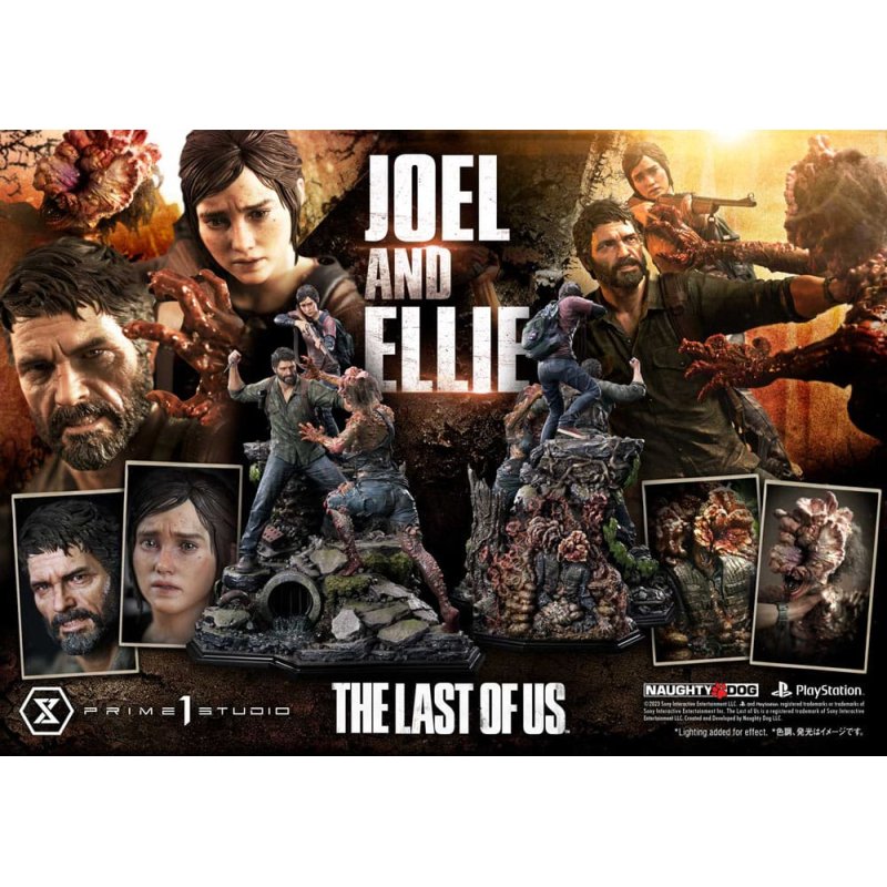 The Last of Us Part I statuette Ultimate Premium Masterline Series Joel & Ellie Deluxe Bonus Version (The Last of Us
