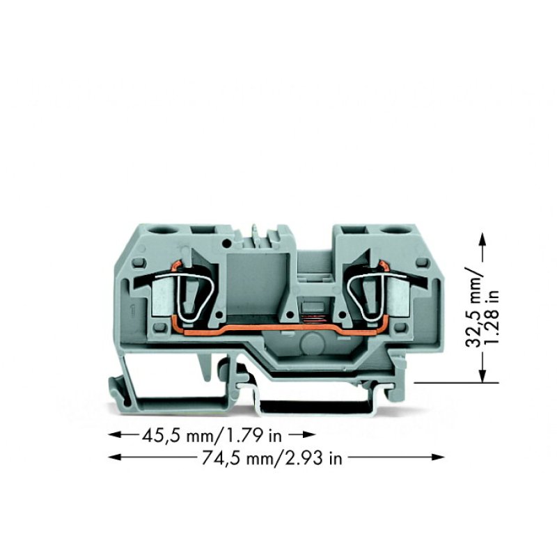 Wago 282-901 terminal block Grey