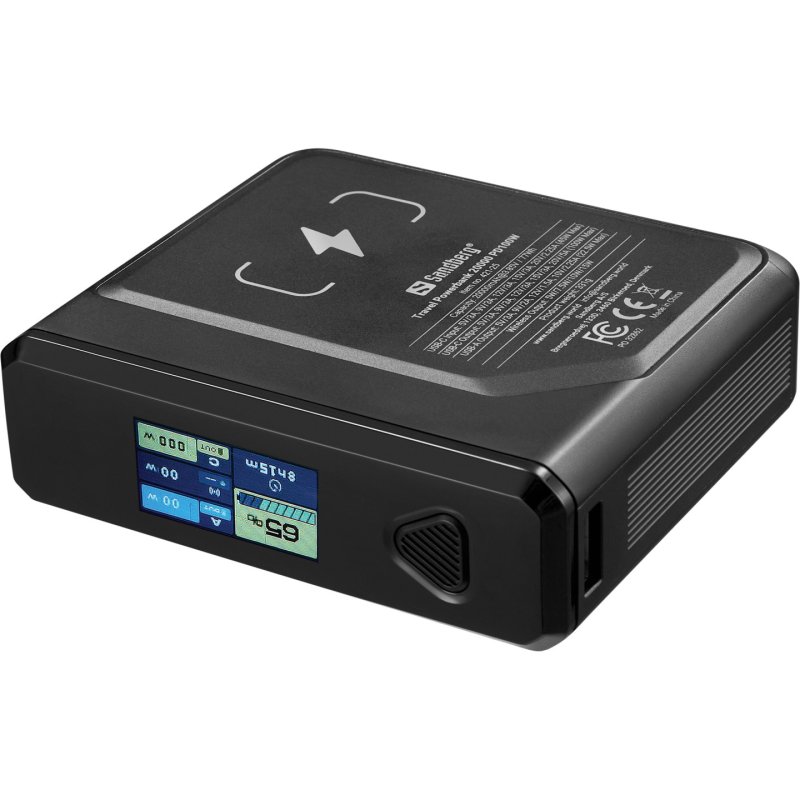 Sandberg 421-25 banque d'alimentation électrique Lithium Polymère (LiPo) 20000 mAh Recharge sans fil Noir