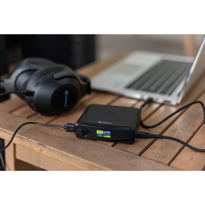 Sandberg 421-25 banque d'alimentation électrique Lithium Polymère (LiPo) 20000 mAh Recharge sans fil Noir
