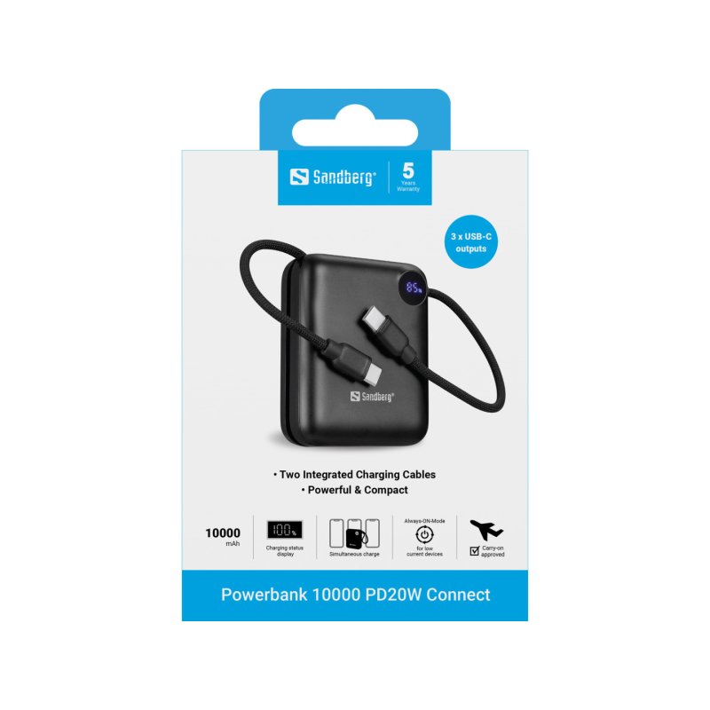 Sandberg Powerbank 10000 PD20W Connect
