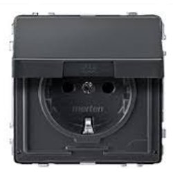 Merten MEG2310-7214 socket-outlet Type F Anthracite