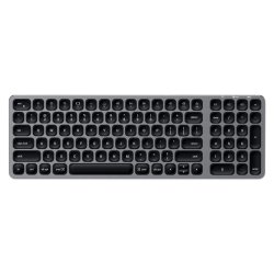 Satechi Aluminium BT Backlit Tastatur, Space Grau, Bluetooth, Deutsch, ST-ACBKM-DE