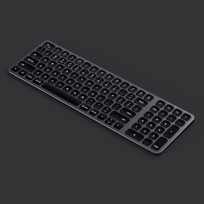 Satechi ST-ACBKM-DE clavier Maison Bluetooth QWERTZ Allemand Noir, Gris