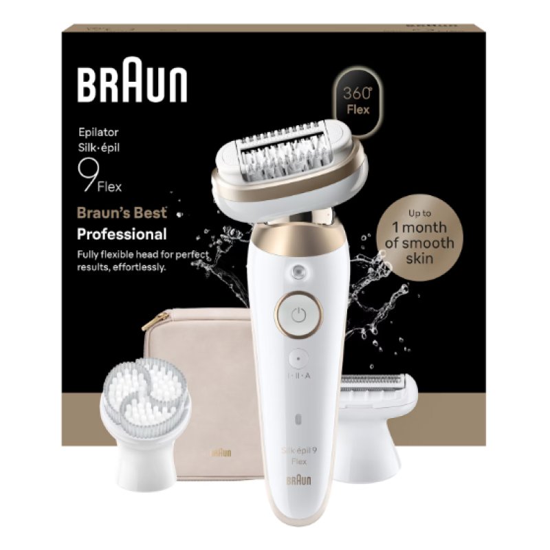 Braun Silk-épil 9-060 3D 40 pince(s) Or, Blanc