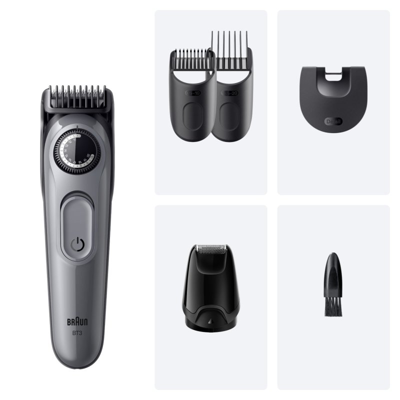 Braun BeardTrimmer 3 80789789 tondeuse à barbe AC/Batterie 20 2 cm Noir
