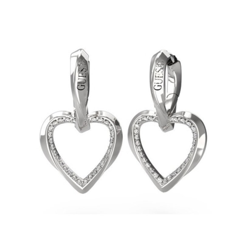 Guess Charming Mon Amour Steel Pendant Earrings
