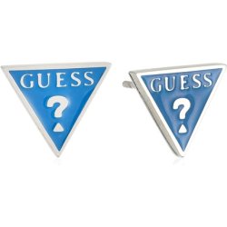 Guess L. Blue Triangle Logo Studs Rh One Size Blue