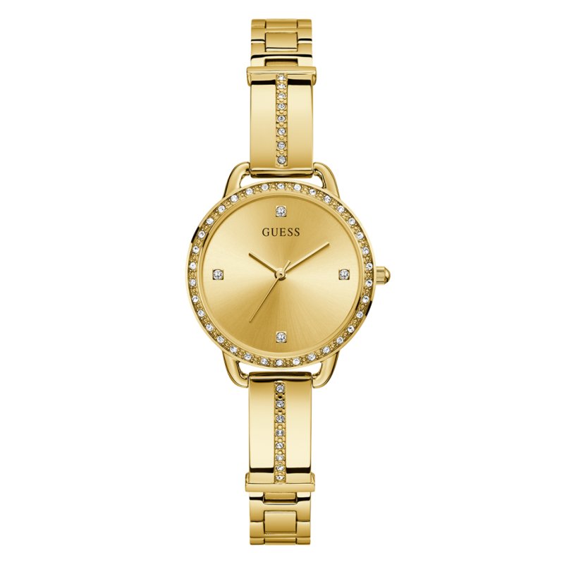 Guess 30mm Gold Tone Champagne Watch